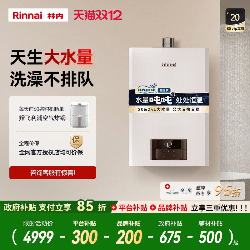 鲸吨吨恒温GC21林内小蛮腰大水量