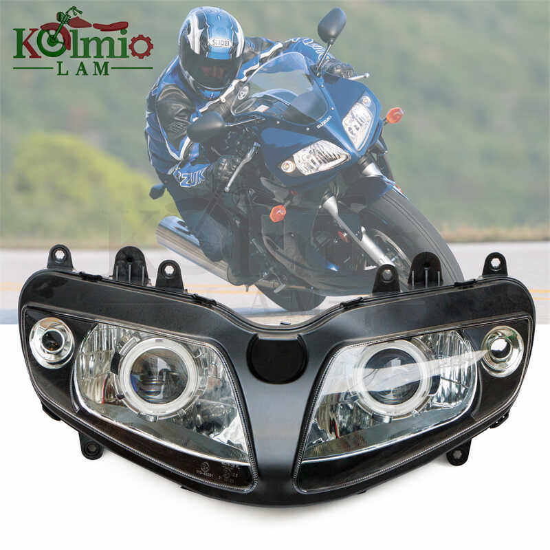 铃木SV650 SV1000 03-11年适用改装天使眼大灯总成 HID蓝照明车灯
