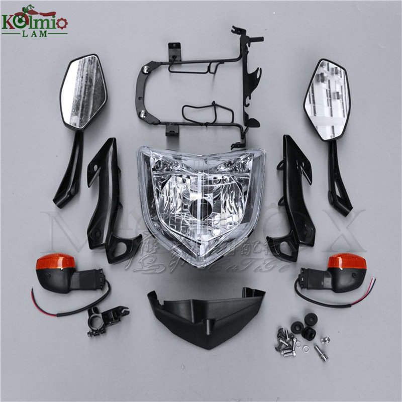 适用雅马哈FZ1S/FZ1N 改装车头前大灯总成套装支架后视镜转向仪表