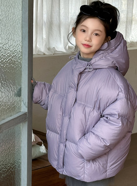 乔伊思童装女童连帽羽绒服2025冬季新款韩版儿童白鸭绒加厚外套潮