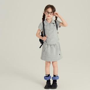 运动半身短裙休闲2件套 乔伊思童装 女童套装 2025夏儿童polo衫 短袖