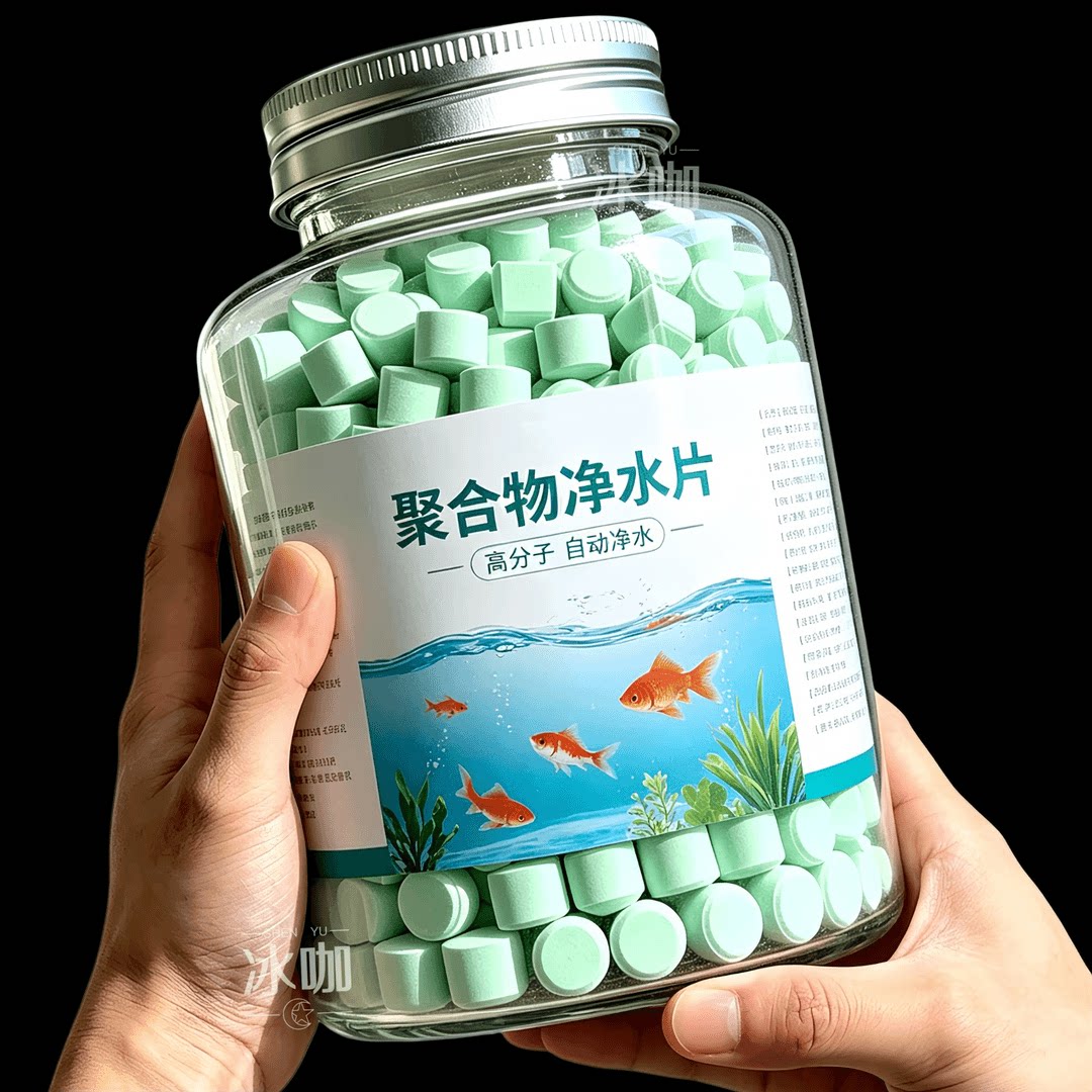 全新研发高分子聚合物净水片除绿藻黄水去菌净化清洁硝化细菌片