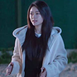 明星骄阳似我赵今麦聂曦光同款外套女冬季连帽羊羔毛绒皮草衣服潮