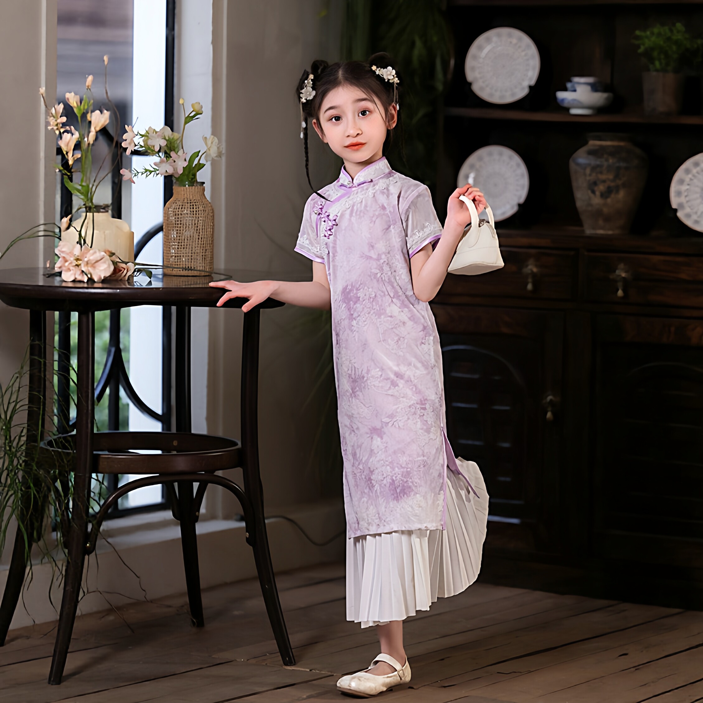 女童旗袍中国风2026新款连衣裙夏季亲子装母女高端日常新中式裙子