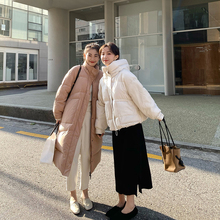 FFAN◆白色长短款羽绒服女冬季小个子时尚 不退不换