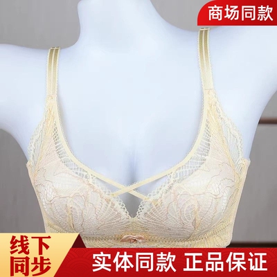 六月玫瑰正品中薄聚拢收副乳后三扣软钢圈调整型文胸女内衣6231B