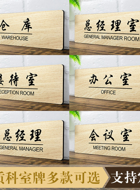 仓库门牌科室牌营销部洽谈室接待室标牌储物室标志牌木质提示牌创意总经理室会议室标识牌贴后勤部指示牌定制