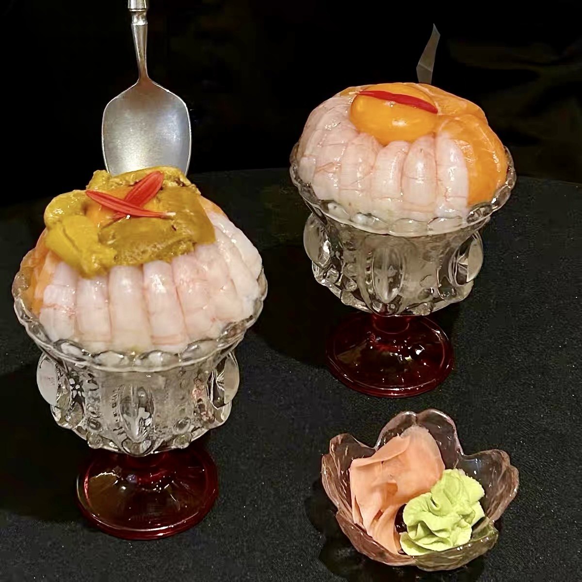 日式高档餐厅日料玻璃冷菜盘创意不规则造型点心盘三文鱼刺身杯碟,餐饮具,鸡尾酒杯,淘宝优惠券,粉丝福利购,淘宝优惠卷