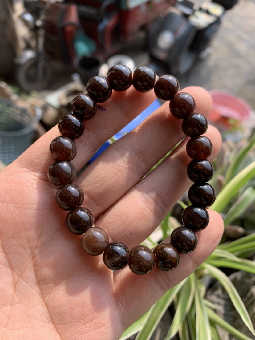 缅甸树化玉手串珠子