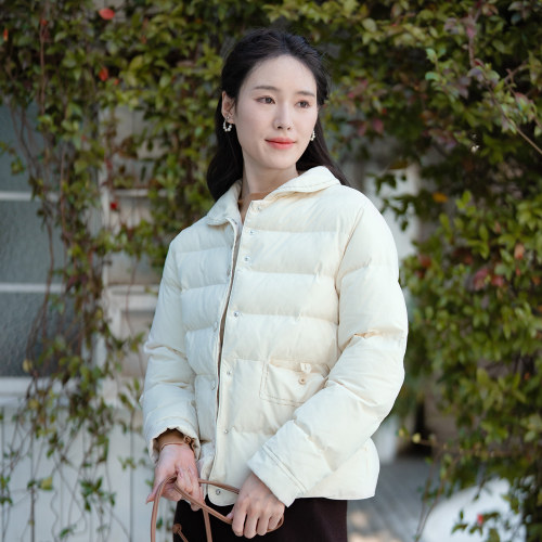 纻衣刺绣文艺女羽绒棉百搭外套