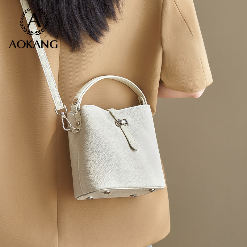 奥康水桶包2025大容量高级单肩包