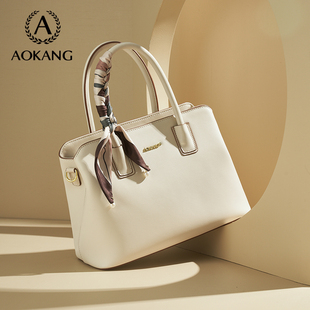 奥康真皮女包2025新款 手提包大容量妈妈包包高级感单肩包潮通勤包