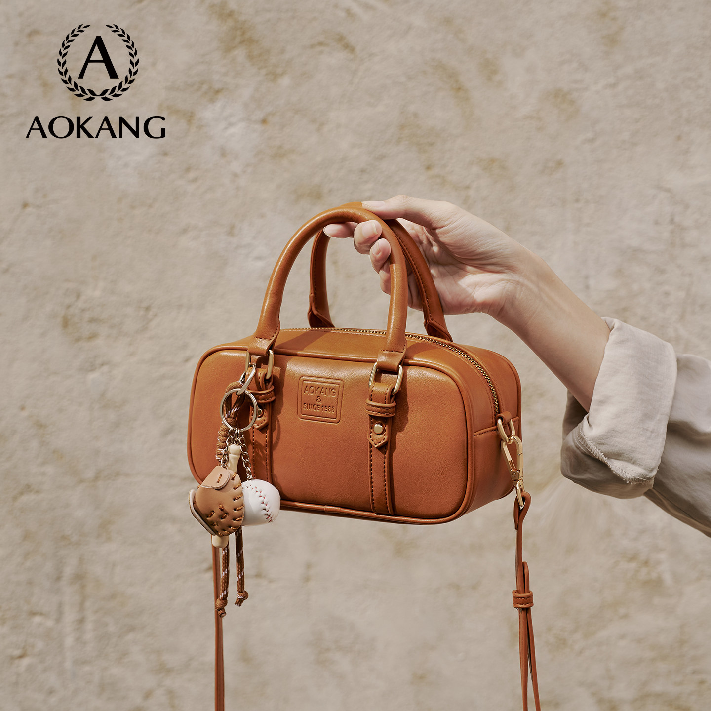 奥康保龄球包2026新款包包大容量单肩包高级质感斜挎包通勤手提包,箱包皮具/热销女包/男包,通用款女包,淘宝优惠券,粉丝福利购,淘宝优惠卷