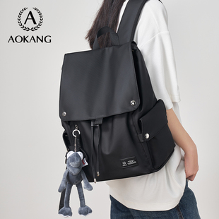 奥康双肩包女2026新款 旅行行李背包大学生书包男大容量轻便电脑包