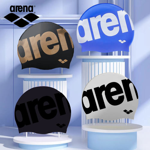 阿瑞娜舒适防水硅胶泳帽男女通用