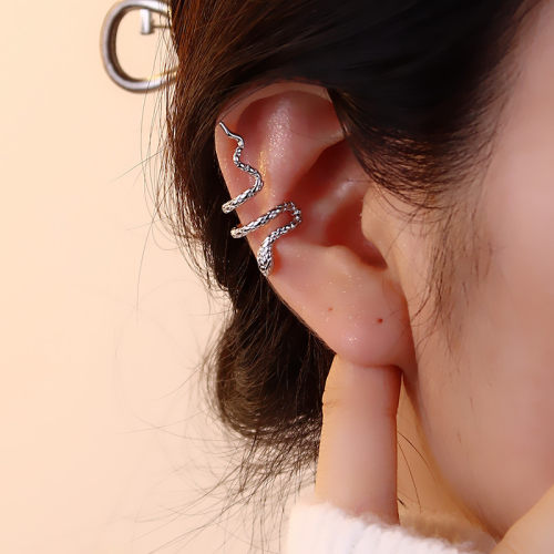 925银蛇形小巧耳骨夹耳夹男女