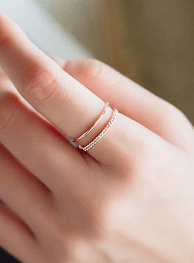 戒指女日韩轻奢小众设计感网双层