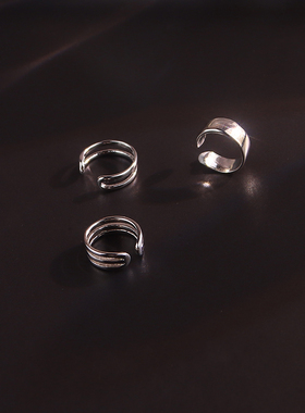 925银组合套装耳夹女无耳洞耳环小众高级感ins冷淡风耳骨夹耳饰品