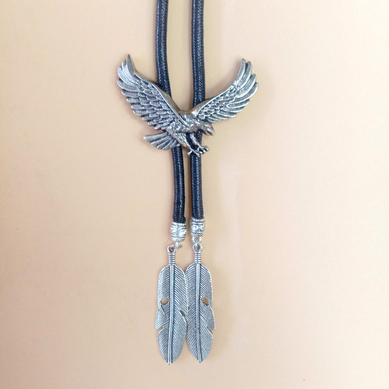 bolo tie领结男士卫衣配饰ins一字飞鹰羊头枫叶jk手打 一拉得领带