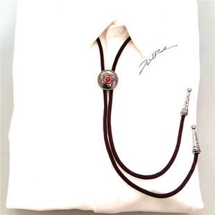 BOLO TIE潮男士免打休闲白色衬衣挂绳领绳配饰造发型师一拉得领带