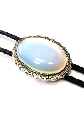 新款宝石首饰bolo tie波洛宽花边复古托流行红色首饰品轻奢羽毛坠