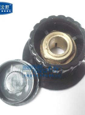 云野电位器旋钮 直径25mm 内径6mm 旋钮帽子 黑色用于WH118 RV24