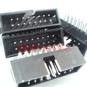 10个8元 高科美芯 16PIN弯针 间距2.54mm 简易牛角插座DC3 16芯