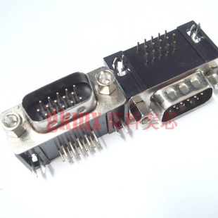 高科美芯 接插件D型连接器串口座三排DB15弯针公头焊板 1.5元/PCS