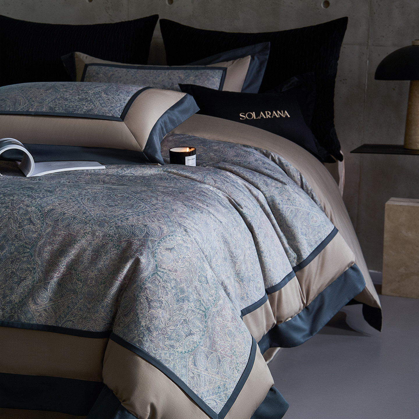 轻奢简欧全棉海岛棉贡缎四件套