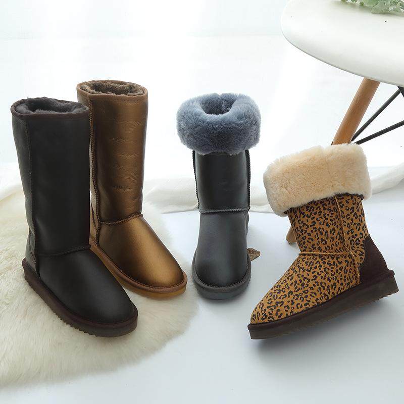 羊皮毛一体金属纹雪地靴高筒5815雪地靴防滑冬季亮面棉靴东北豹纹,女鞋,时尚雪地靴,淘宝优惠券,粉丝福利购,淘宝优惠卷