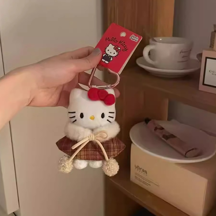 中古hellokitty包包小挂件女凯蒂猫玩偶公仔哈喽披风kt猫钥匙扣女
