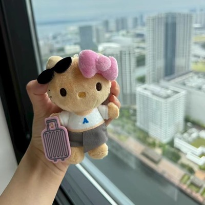 行李箱黑皮hellokitty