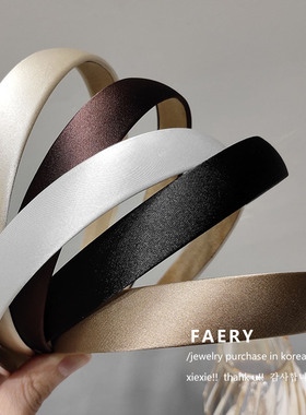 韩国东大门同款发箍法式细边质感时髦简约发卡纯色复古温柔头箍