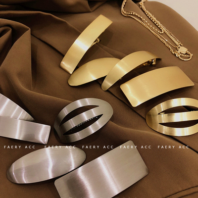 acc复古博主同款金属风几何发夹