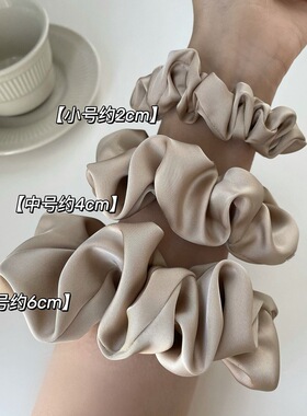 Faery Acc 韩国东大门气质感奶油质感丝滑缎面咖色系大肠发圈发绳