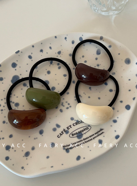 Faery Acc韩国ins极简风几何发绳个性百搭树脂马尾头绳发圈皮筋