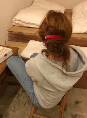 Faery Acc 法式复古简约一字发夹 ins韩风chic红色弹簧夹发夹发饰