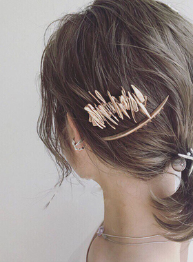 Faery Acc 韩国个性不规则金属弹簧夹ins气质边夹顶夹刘海夹发饰