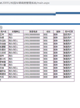 ASP.NET校园车辆调度管理系统/SQLSERVER/VisualStudio/源码