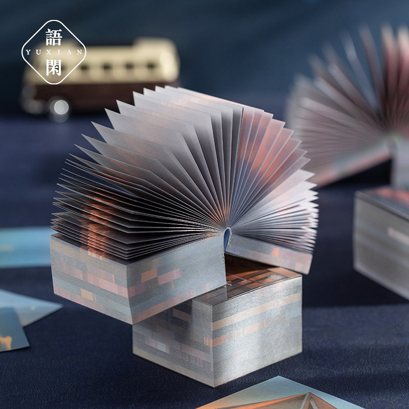 인스풍경 메모지 무점착 간단 시간계부 자료지 기본 메시지 메모 메모장 400장