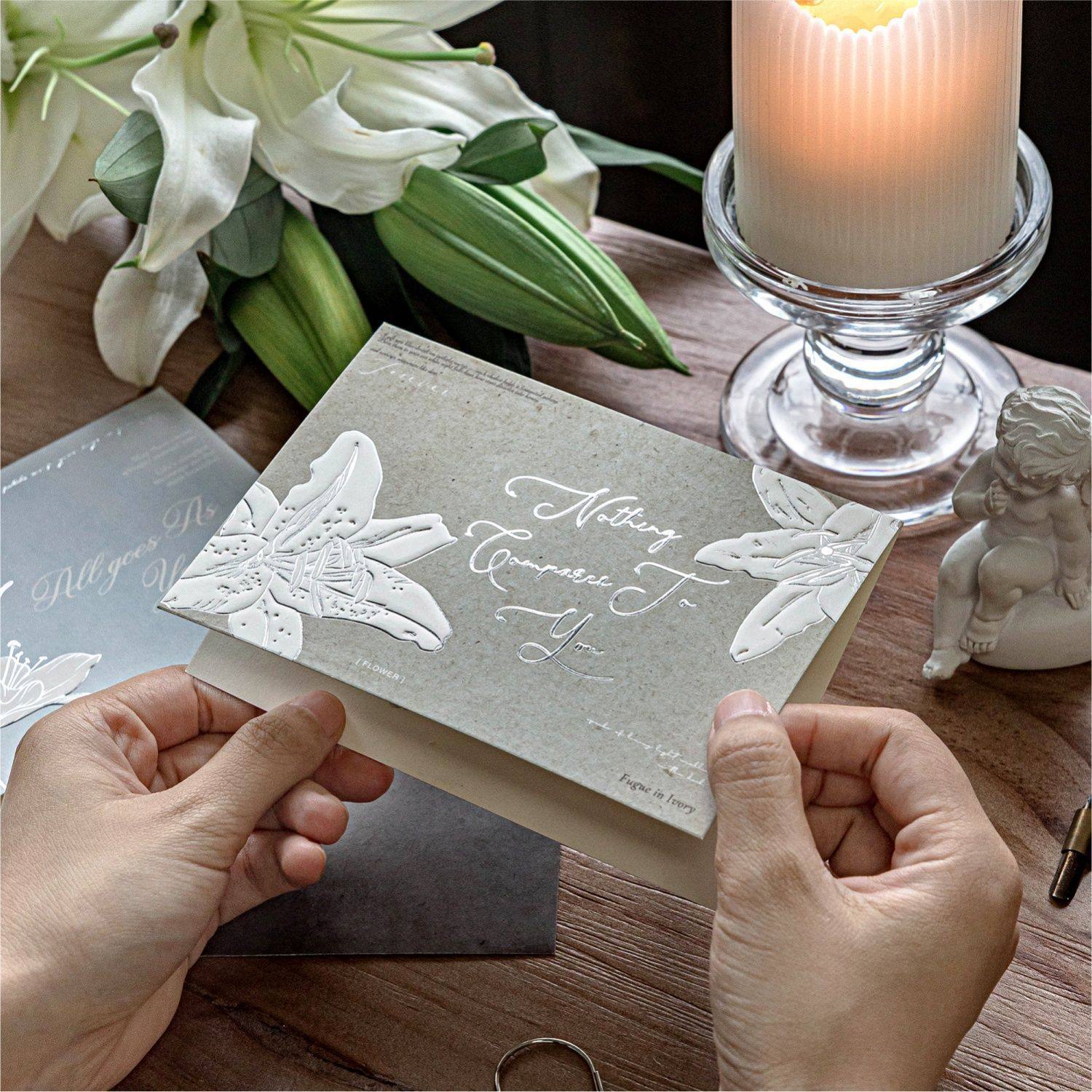 万物静默如谜浮雕烫银贺卡信封套装ins风复古文艺高级diy手写信笺,文具电教/文化用品/商务用品,信封,淘宝优惠券,粉丝福利购,淘宝优惠卷