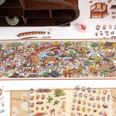 寓见诚品穿越名作系列造景贴纸