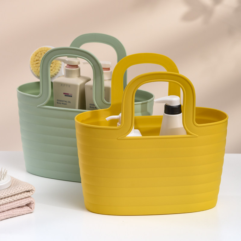 新款洗澡篮子日韩风洗漱篮 手提软洗浴篮 学生宿舍家用沥水收纳框