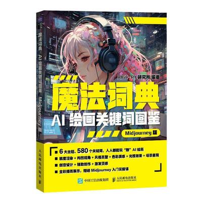 【书】 魔法词典 AI绘画关键词图鉴Midjourney版 9787115621085 人民邮电出版社