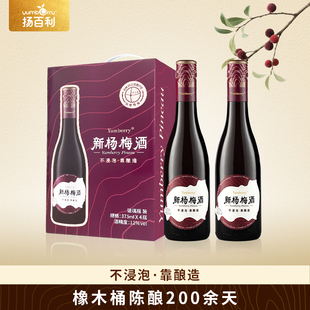 扬百利仙居新杨梅酒375ml*4瓶礼盒酿造酒12%vol新年送礼微醺果酒