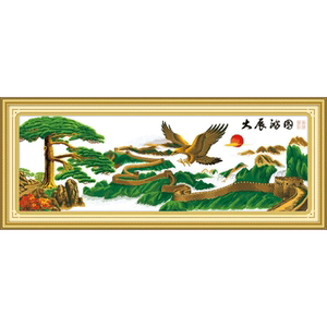 布同简约现代客厅大展宏图迎客松