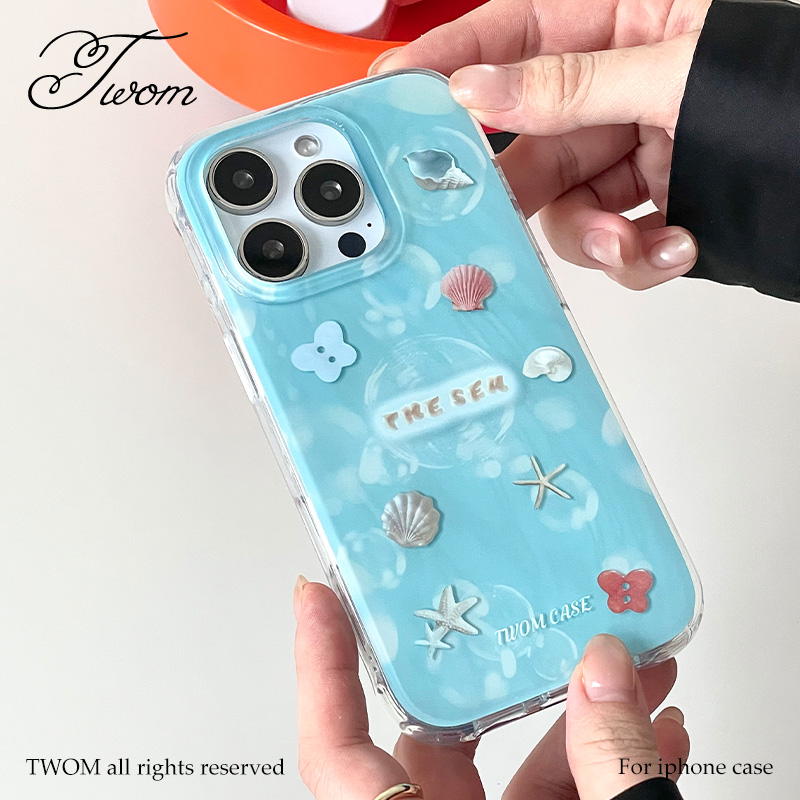 TWOM梦幻蓝色海洋双层手机壳