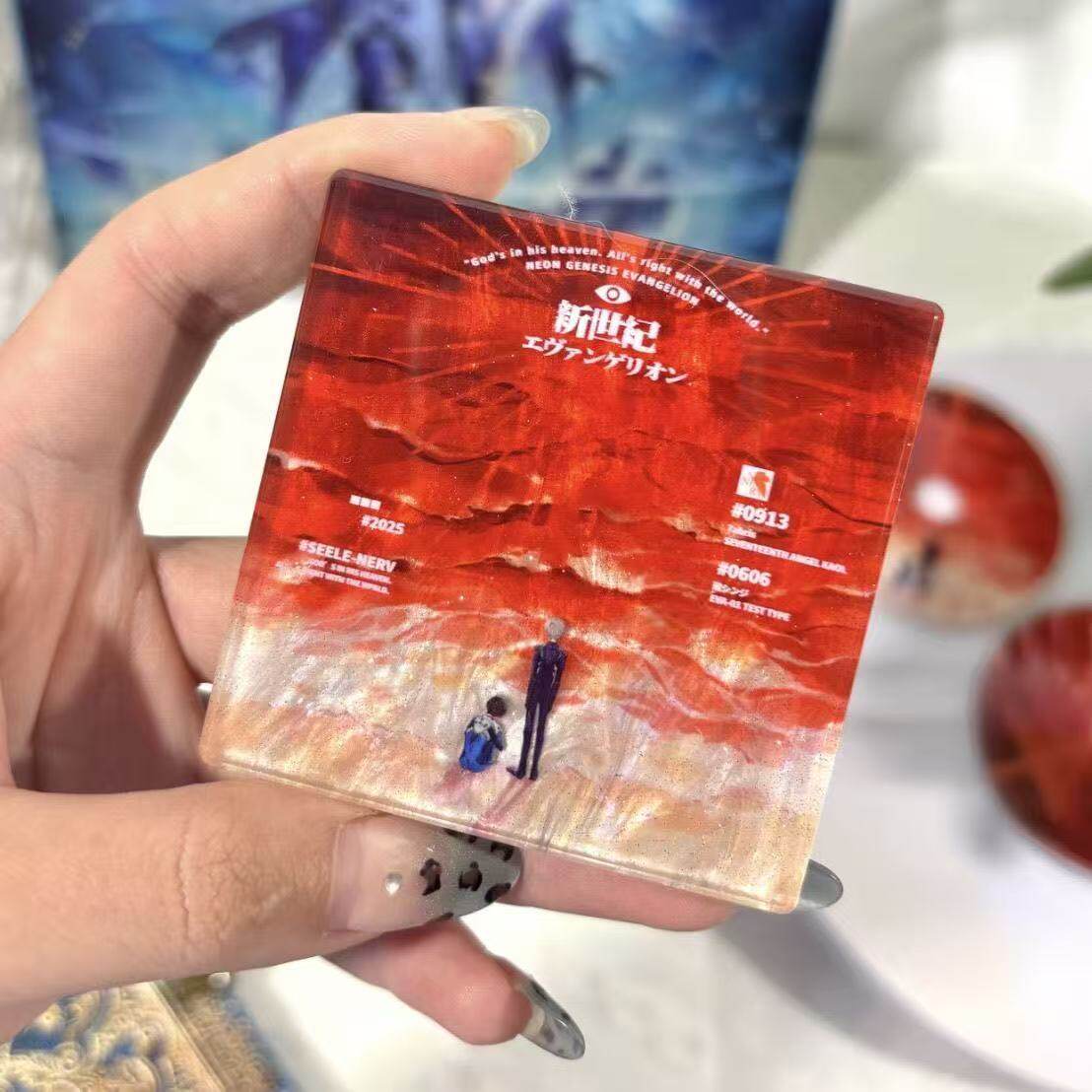 EVA新世纪福音战士周边自制薰嗣新年礼物摆件高颜值高清亚克力砖