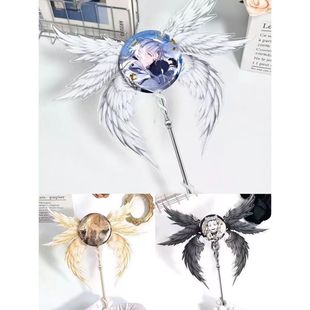 六翼天使翅膀高颜值亚克力谷美展示打卡棒旅行举拍棒同款自制