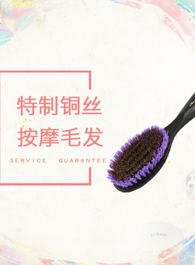 AngelPet美国克莉丝汀森Chris Christensen紫色时尚黄铜柄梳梗犬